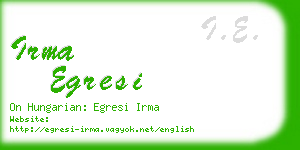 irma egresi business card